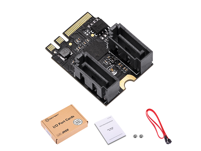 M.2(A+E Key) to 2-Port SATA Card,IO-ADA58215 - M.2/Mini PCIe - Storage  Products - My web
