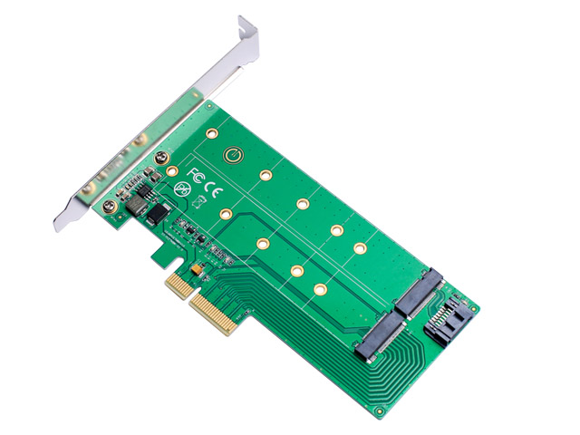 PCIe x 4 to NVMe(PCIe) SSD+SATA to NGFF(SATA)adapter card Dual voltage  power supply,IO-PCE4X-NS - PCIe - Storage Products - My web