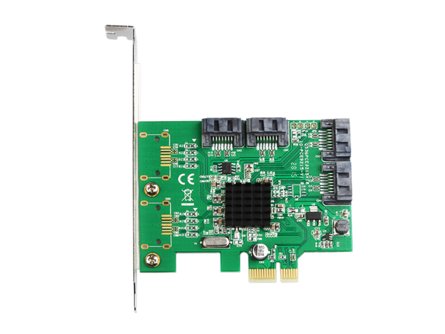 IO Crest SY-PEX40096 FIS Port Multiplier 4-Port SATA 6Gbps PCI-e 2.0 Card for x4 Slot SCSI Jitter Performance 
